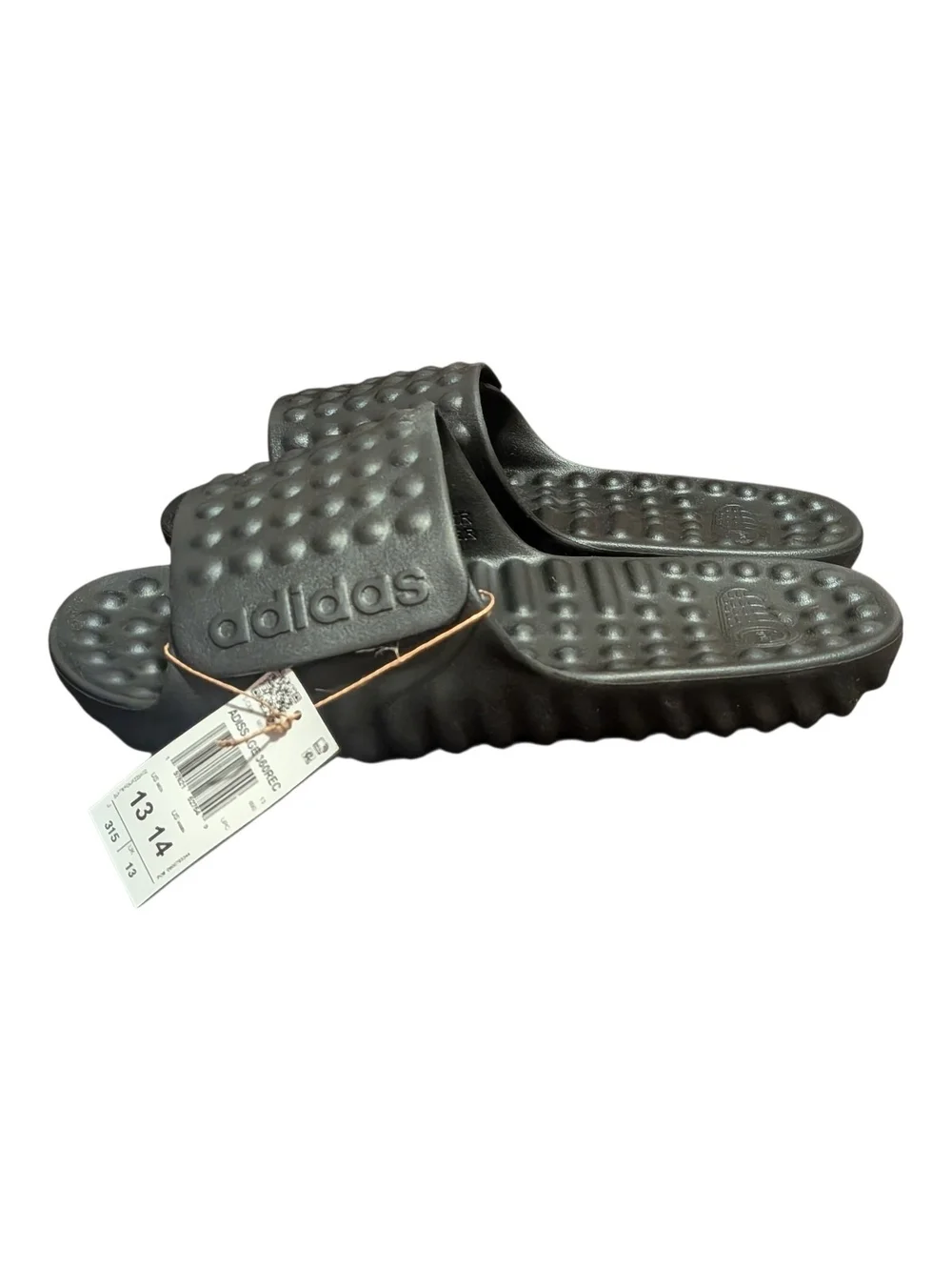 adidas Men’s Black Textured Slide Sandals